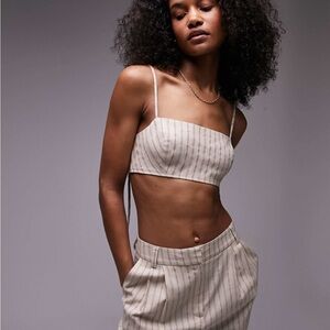 Topshop – Gräddvit, randig bralette